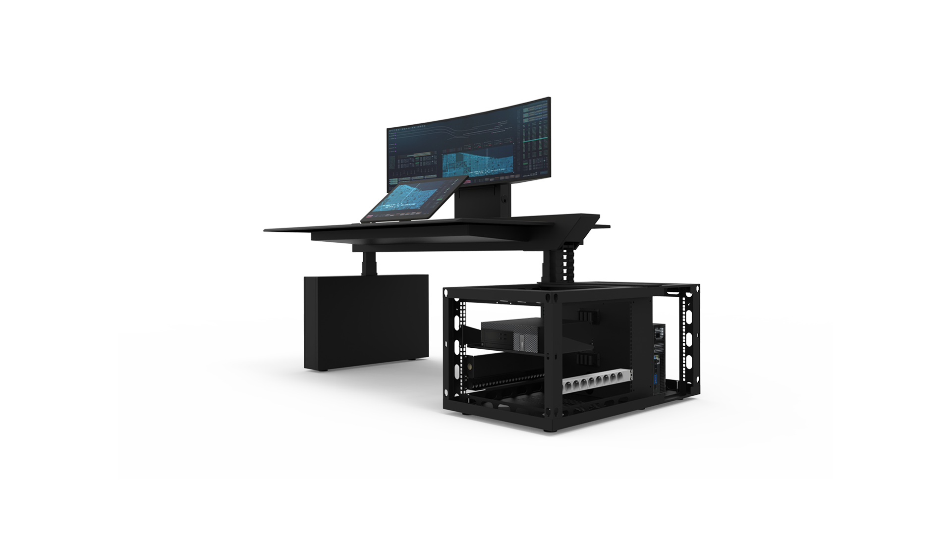 MODUS workstation technical cabinet open