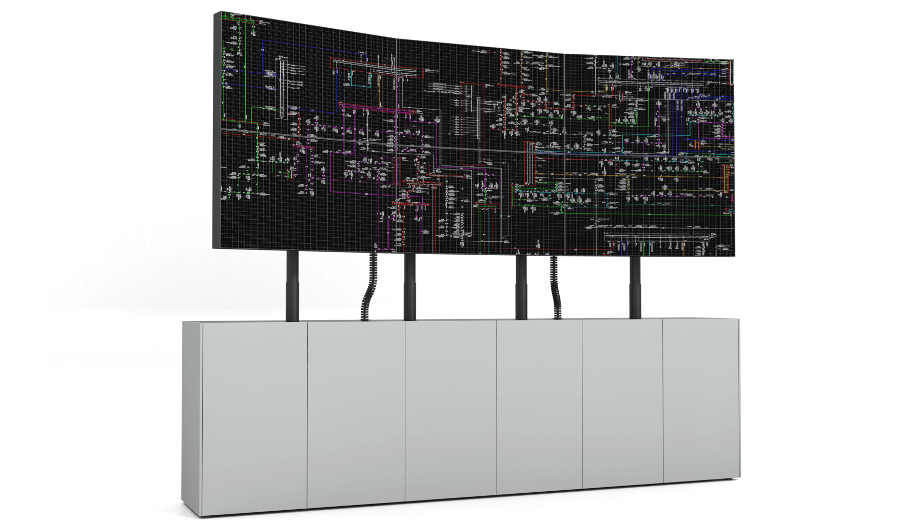 Monitor mounting videowall